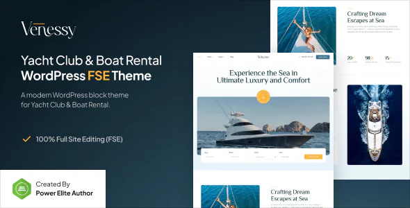 Venessy v1.0.0 - Yacht Club & Boat Rental FSE WordPress Theme