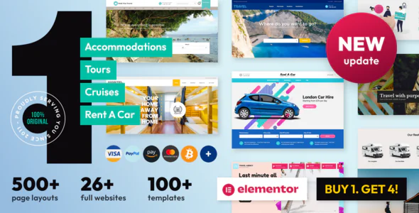 Book Your Travel v8.19.65 - Online Booking WordPress Theme